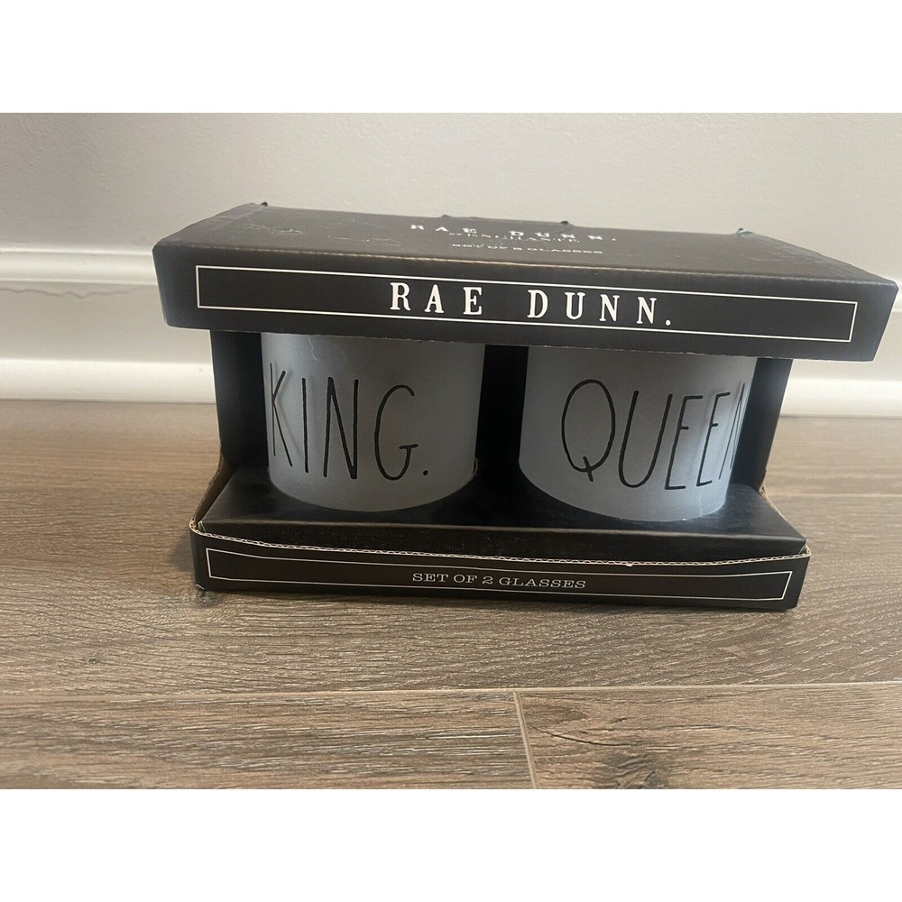 Rae Dunn by Enchante Accessories Glasses Set of 2 Queen and King